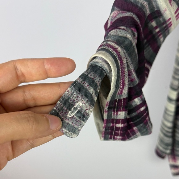 Joseph Ribkoff Casual Plaid Multicoloured Striped Roll Up Sleeve Blouse Size 10 - Picture 7 of 14